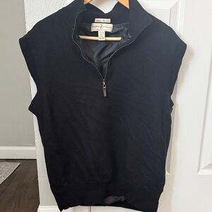 Fariway & Greene Black Zip-Up Sweater Vest